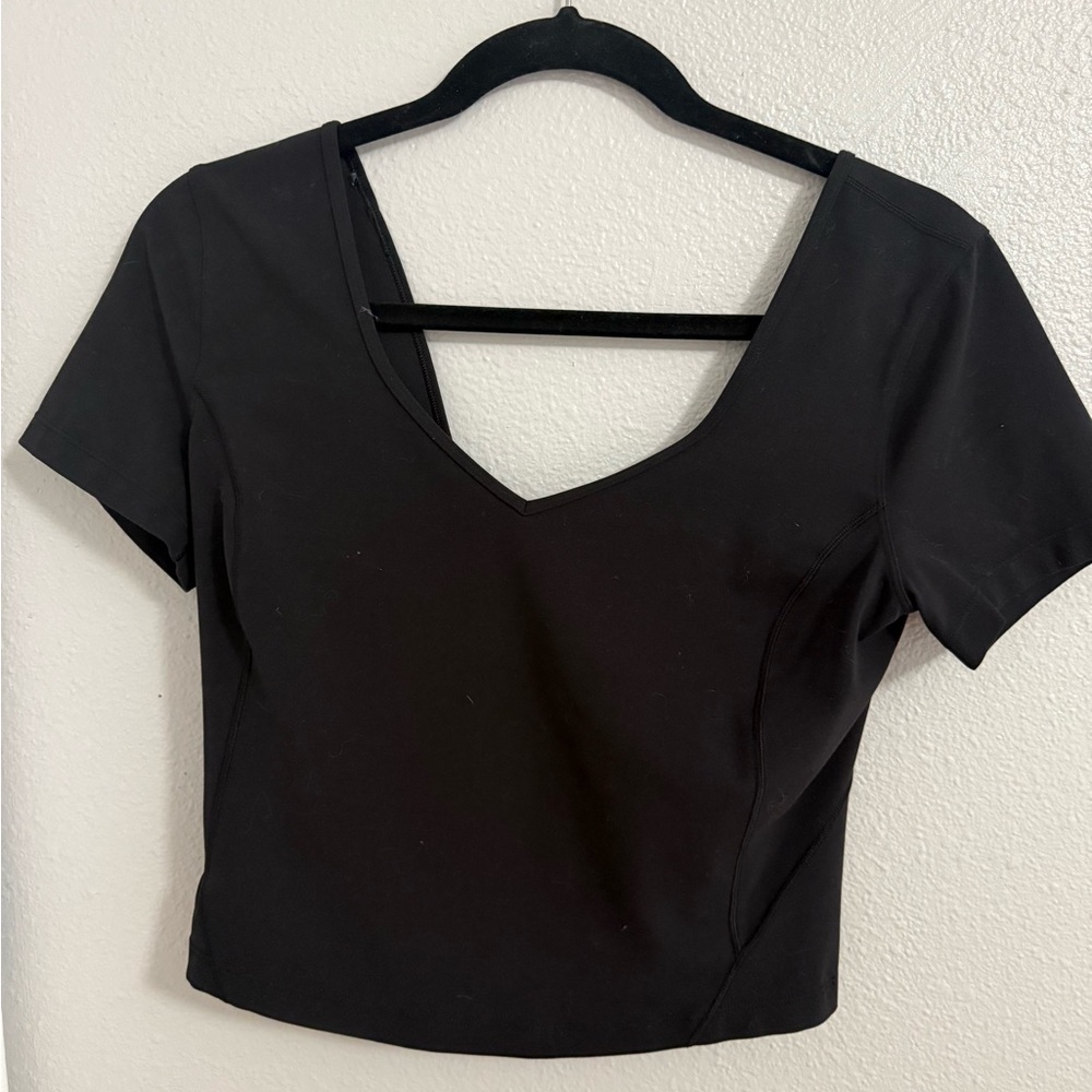 Lululemon Athletica Black V-Neck Blouse